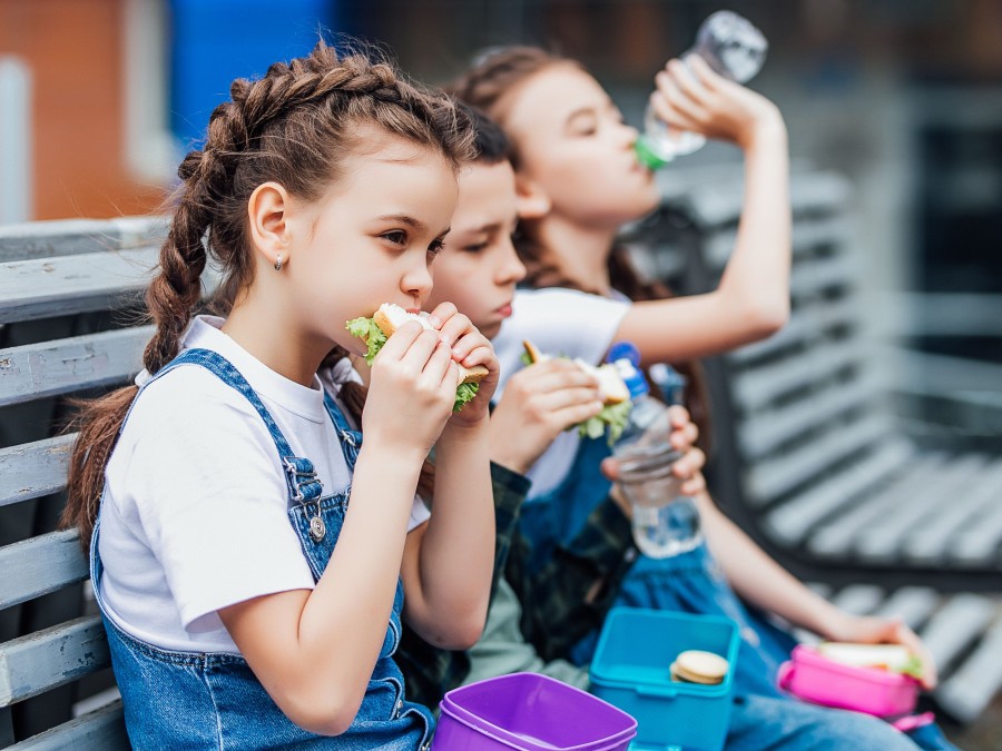 Almuerzo escolar saludable para niños con diabetes de tipo 1